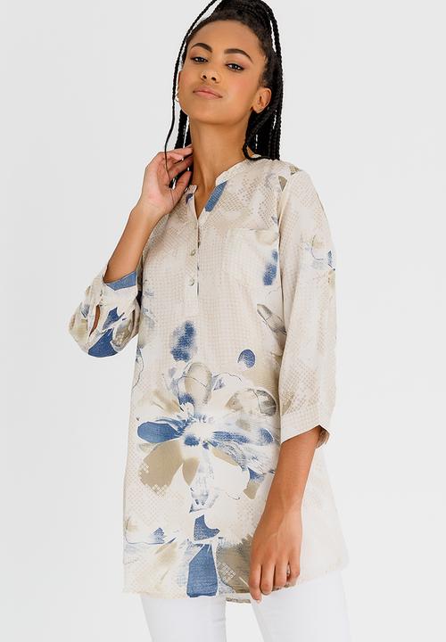 G Couture - Printed Longline Tunic Multi-colour