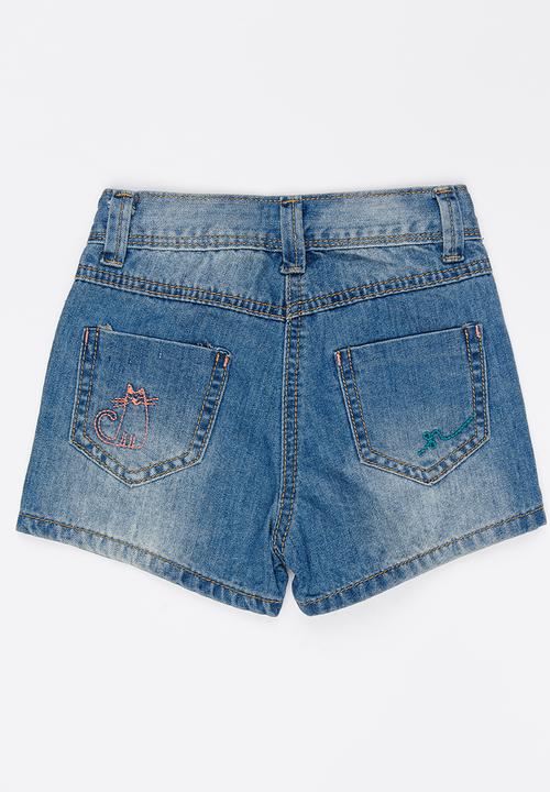 Pop Candy - Girls Denim Short Blue