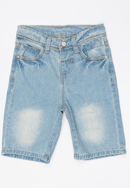 Pop Candy - Longer  Denim Short Blue