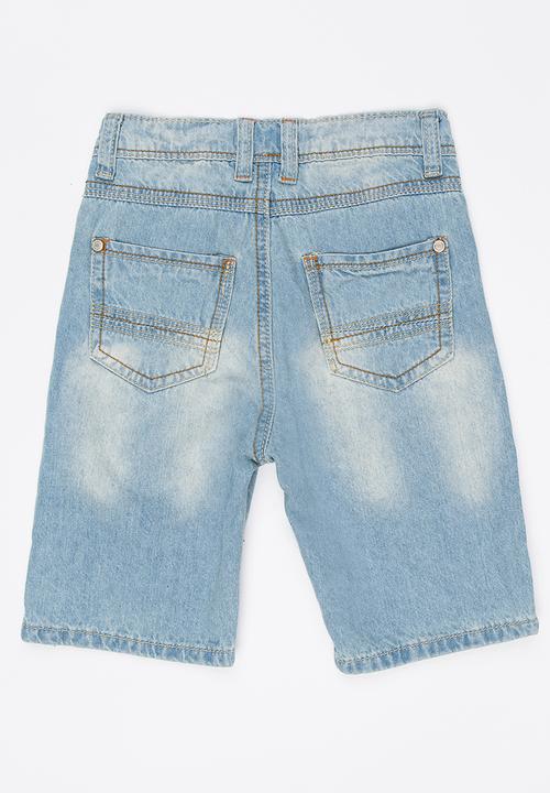 Pop Candy - Longer  Denim Short Blue