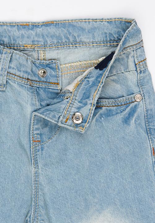 Pop Candy - Longer  Denim Short Blue