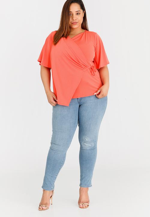 edit Plus - Wrap Top Orange