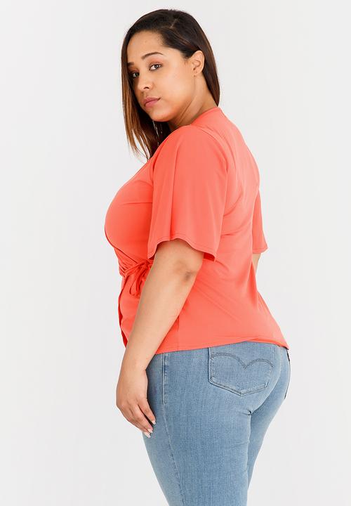 edit Plus - Wrap Top Orange