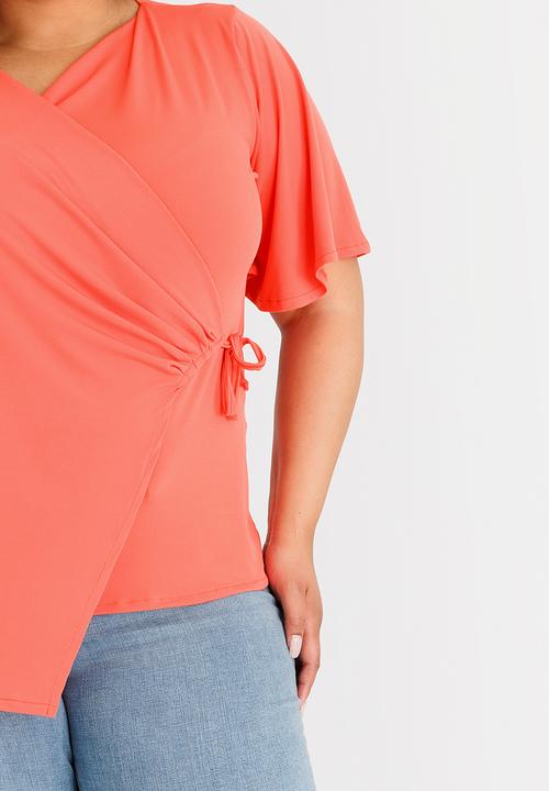 edit Plus - Wrap Top Orange