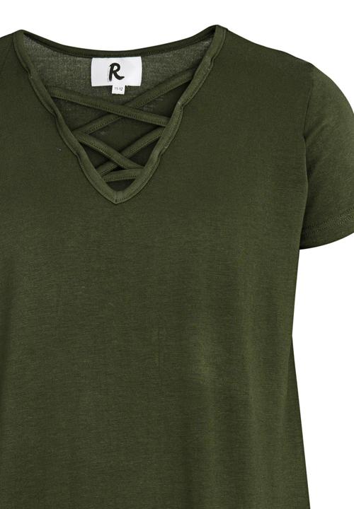 Rebel Republic - Criss Cross Front A-line Dress Mid Green