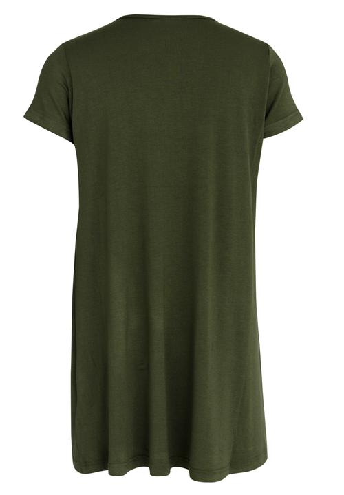 Rebel Republic - Criss Cross Front A-line Dress Mid Green