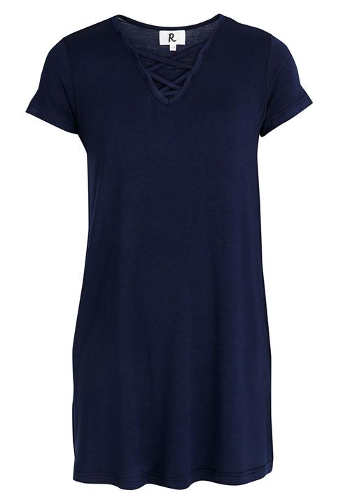 Rebel Republic - Criss Cross Front A-line Dress Navy