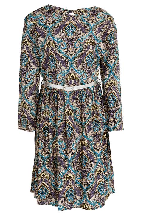 Rebel Republic - Skater Dress With Belt Multi-colour