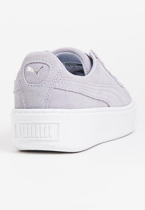 PUMA - Suede Platform Glam Silver