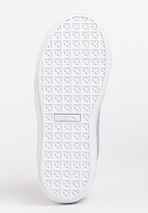 PUMA - Suede Platform Glam Silver
