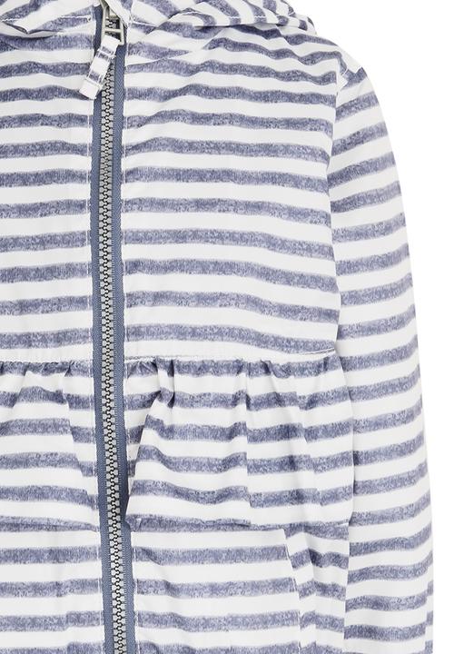 Pop Candy - Printed Hooded Jacket Navy