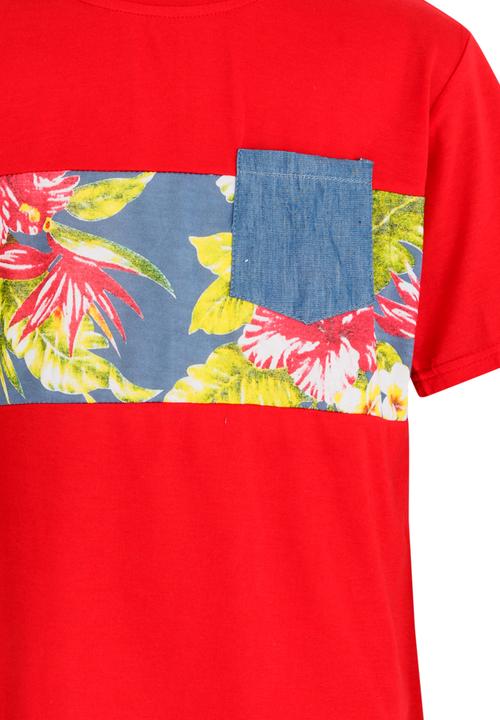 Retro Fire - Boys Tee Red