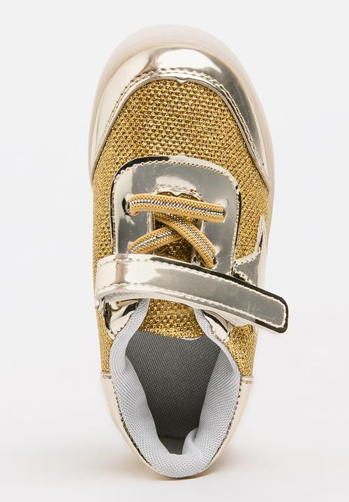 Pop Candy - Girls Light Up Sneaker Gold