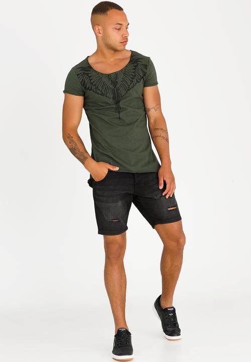 STYLE REPUBLIC - Ruffian Angel Tee Khaki Green
