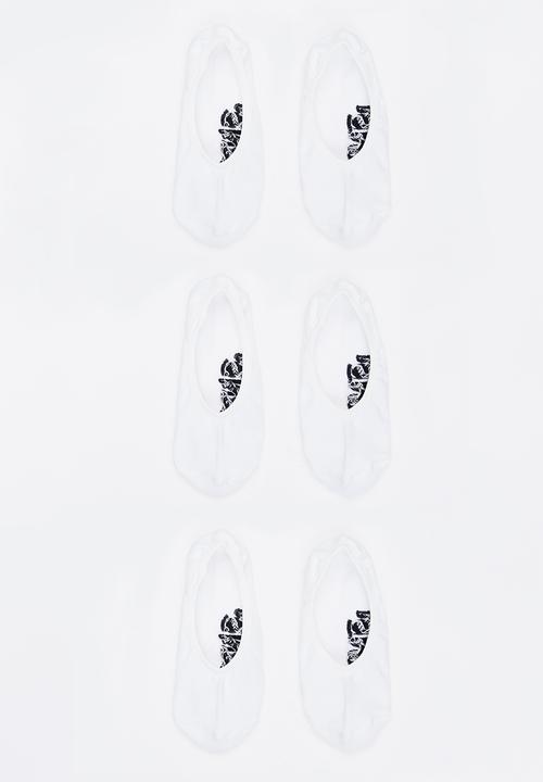 Vans - Classic Super No Show 3 Pack Socks White