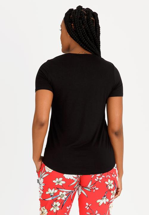Cherry Melon - Crossover Top Black
