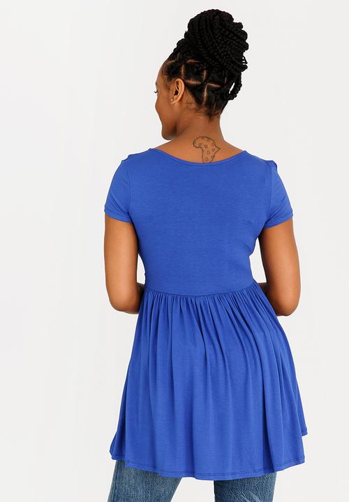 edit Maternity - V-neck Twist Detail Top Dark Blue