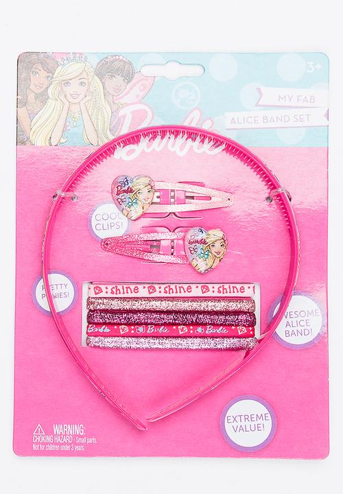 Character Fashion - Barbie Aliceband Set Dark Pink