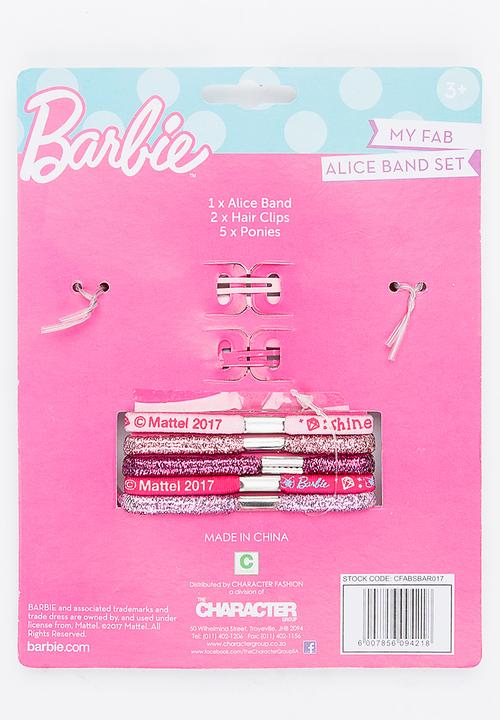 Character Fashion - Barbie Aliceband Set Dark Pink