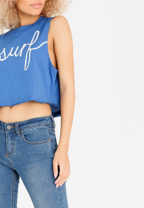 Billabong  - Journey Crop Muscle Cobalt