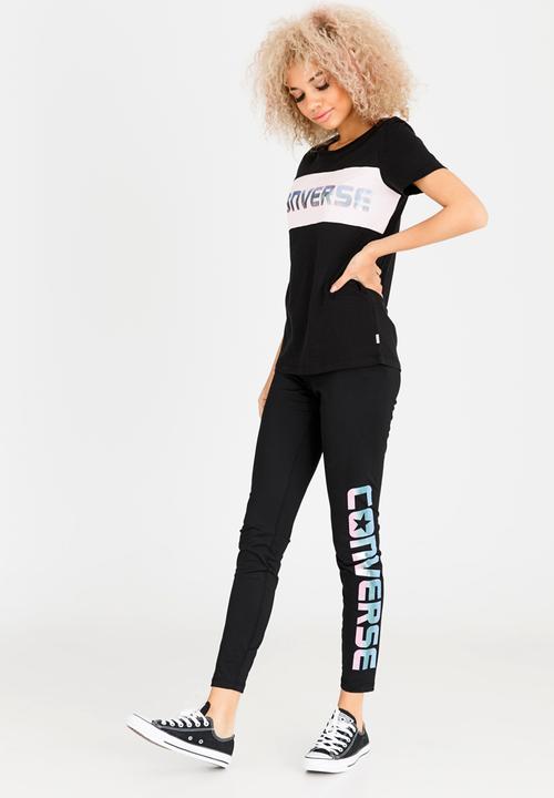 Converse - Crew Colour Block Tee Black
