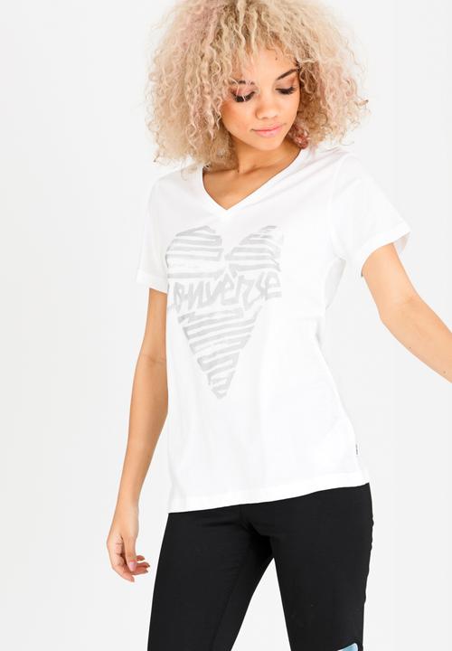 Converse - V-neck Tee White