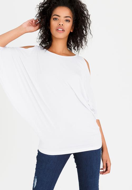 edit - Batwing Top with Back Ties White