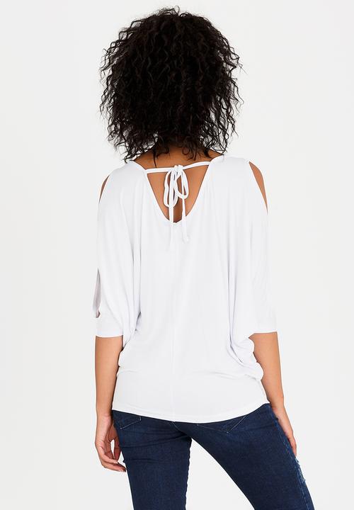 edit - Batwing Top with Back Ties White