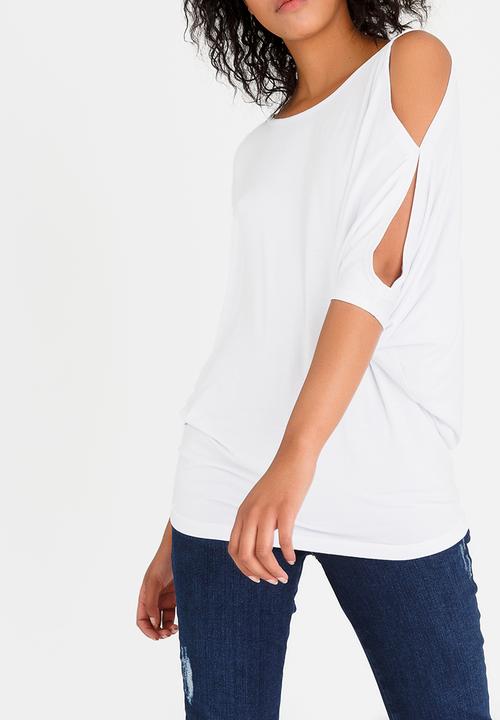 edit - Batwing Top with Back Ties White