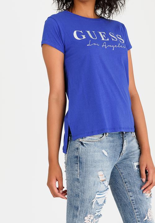 GUESS - Los Angeles Foil Tee Blue