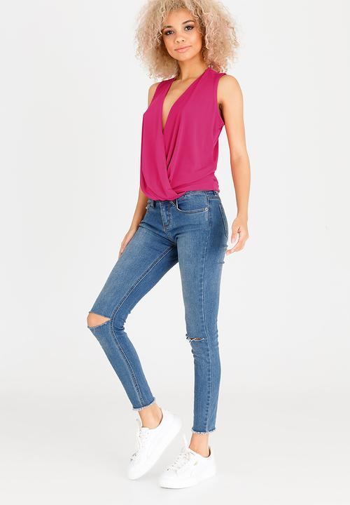 STYLE REPUBLIC - Cross Over Top Magenta