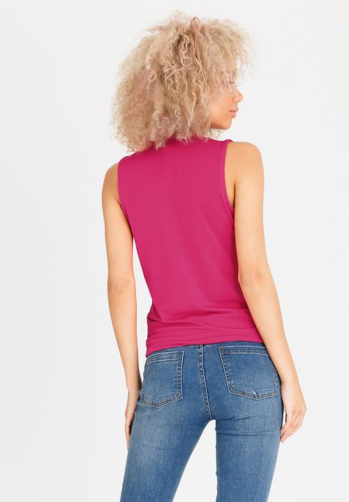 STYLE REPUBLIC - Cross Over Top Magenta