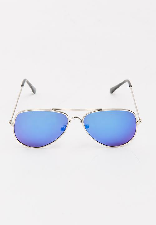 Pop Candy - Aviator Sunglasses Silver
