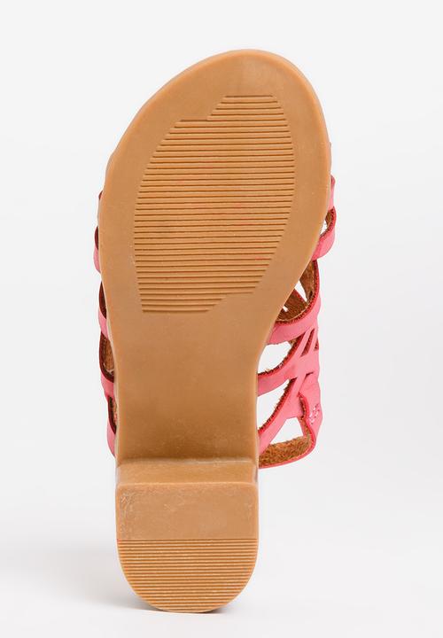 Jumbo - Cut-Out Block Heel Dark Pink