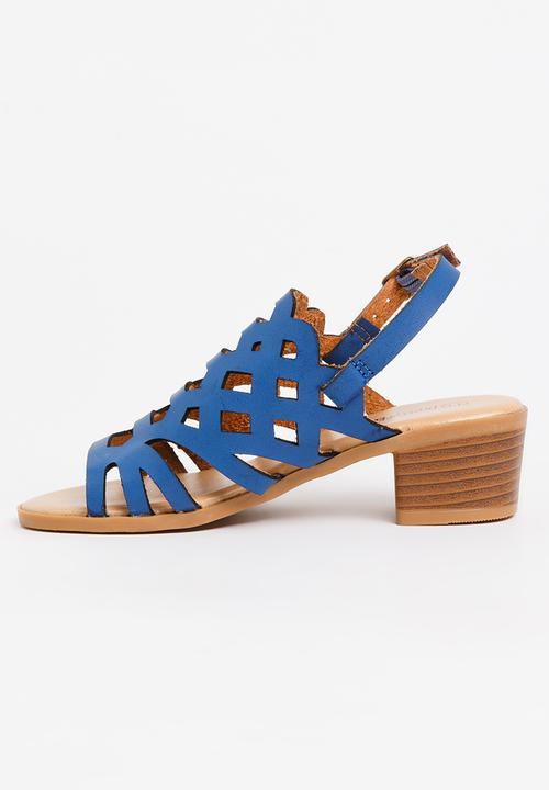 Jumbo - Cut-Out Block Heel Navy