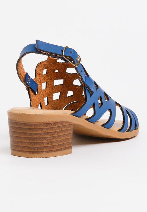 Jumbo - Cut-Out Block Heel Navy
