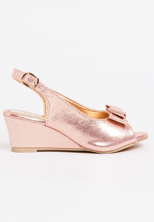 Jumbo - Girls Sling Back Wedge Rose gold