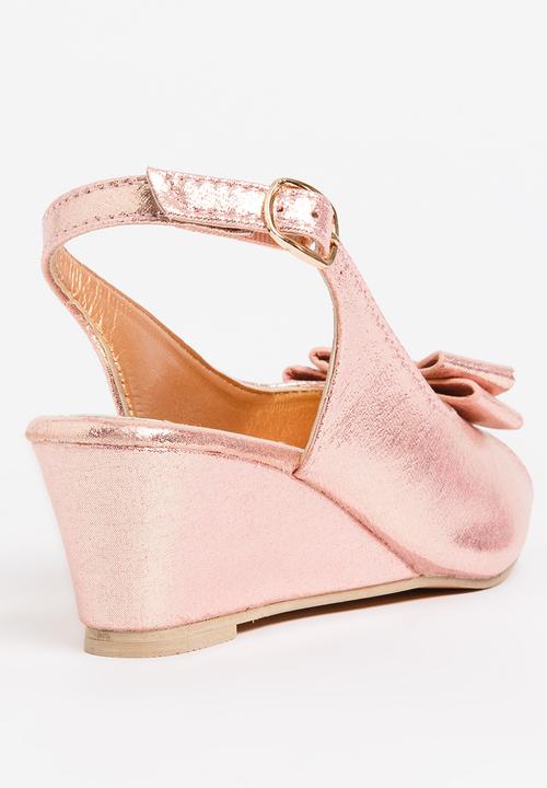 Jumbo - Girls Sling Back Wedge Rose gold