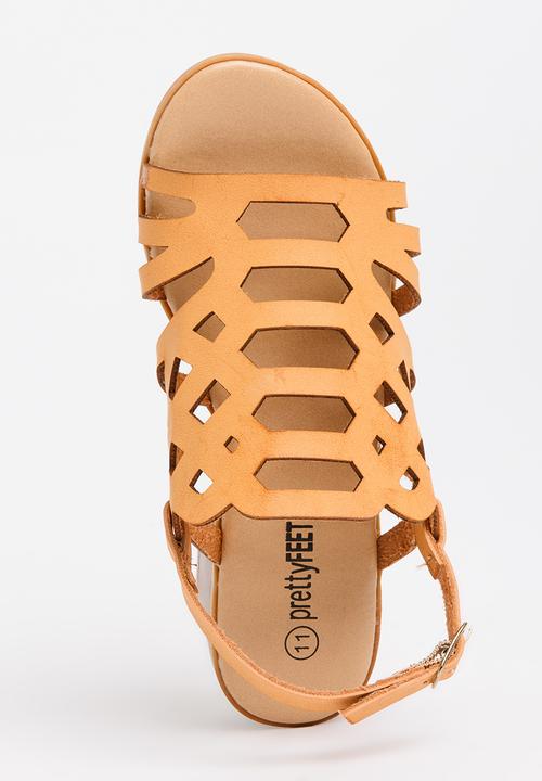 Jumbo - Cut-Out Block Heel Tan
