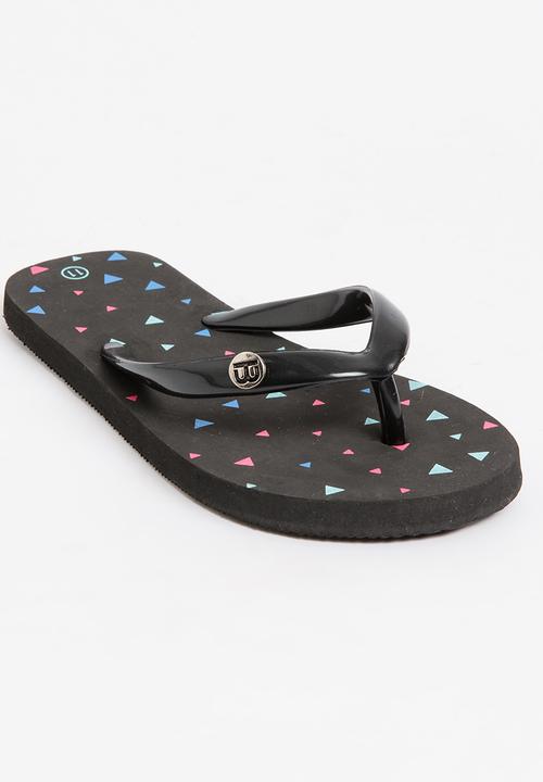 World Tribe - Crazy Dust Flip Flops Black