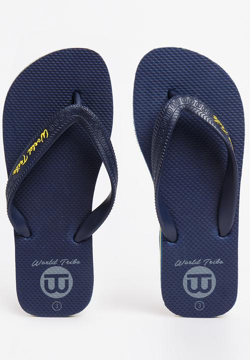 World Tribe - Ultimate Boys Flip Flops Dark Blue
