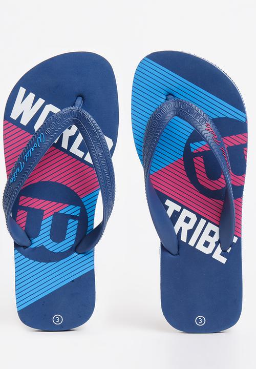 World Tribe - Big Chill Boys Flip Flops Navy