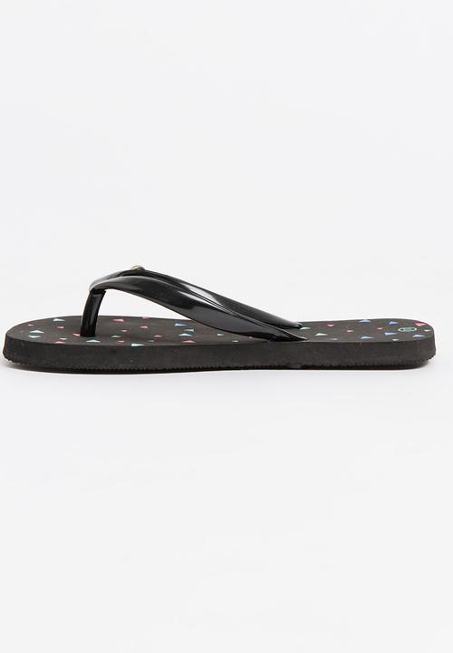 World Tribe - Crazy Dust Flip Flops Black