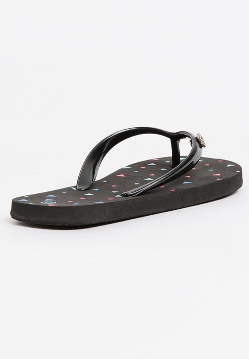 World Tribe - Crazy Dust Flip Flops Black