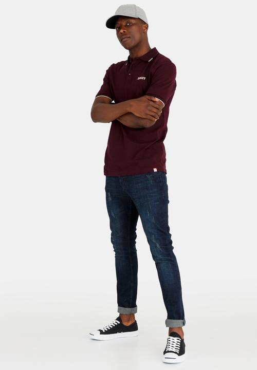 SOVIET - Swansea Pique Golfer Dark Red