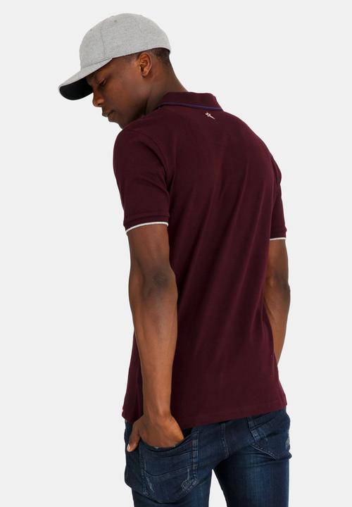 SOVIET - Swansea Pique Golfer Dark Red
