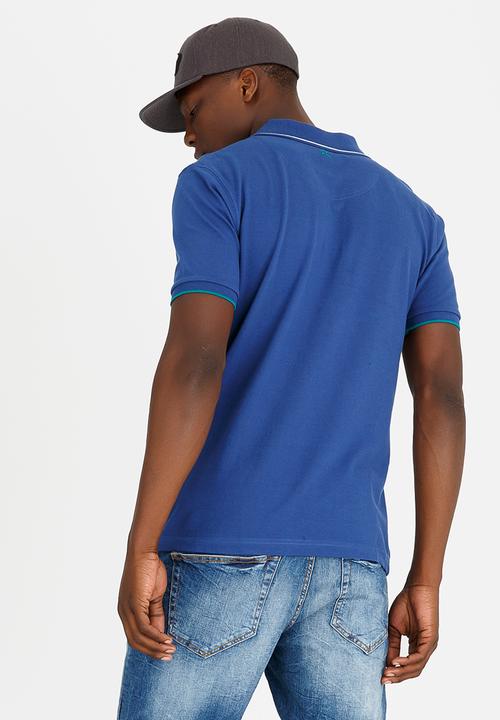 SOVIET - Swansea Pique Golfer Blue