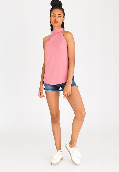 c(inch) - Open Back Top Pale Pink