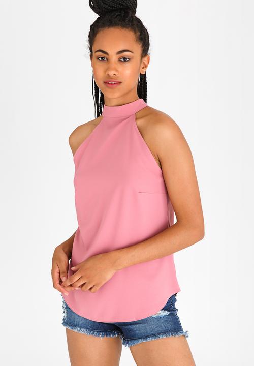 c(inch) - Open Back Top Pale Pink