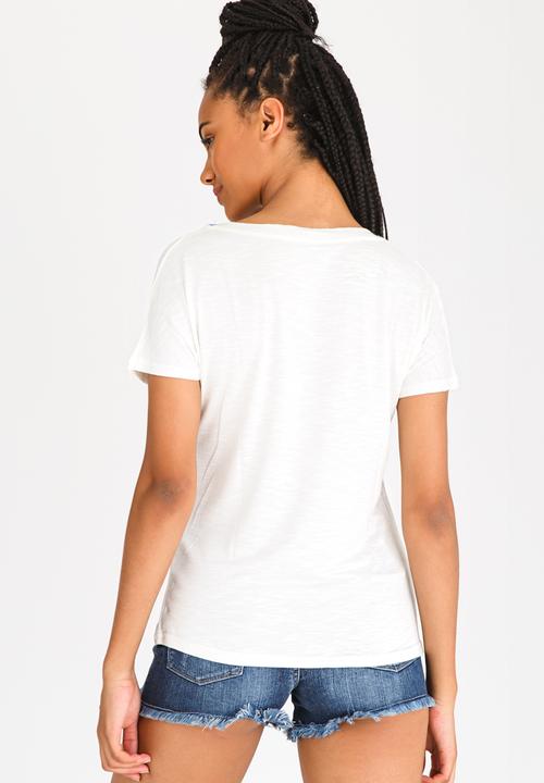 JEEP - Slub Puff Print Top Off White